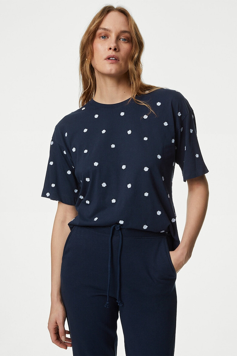 Marks & Spencer Tricou din bumbac cu broderie - Pled.ro