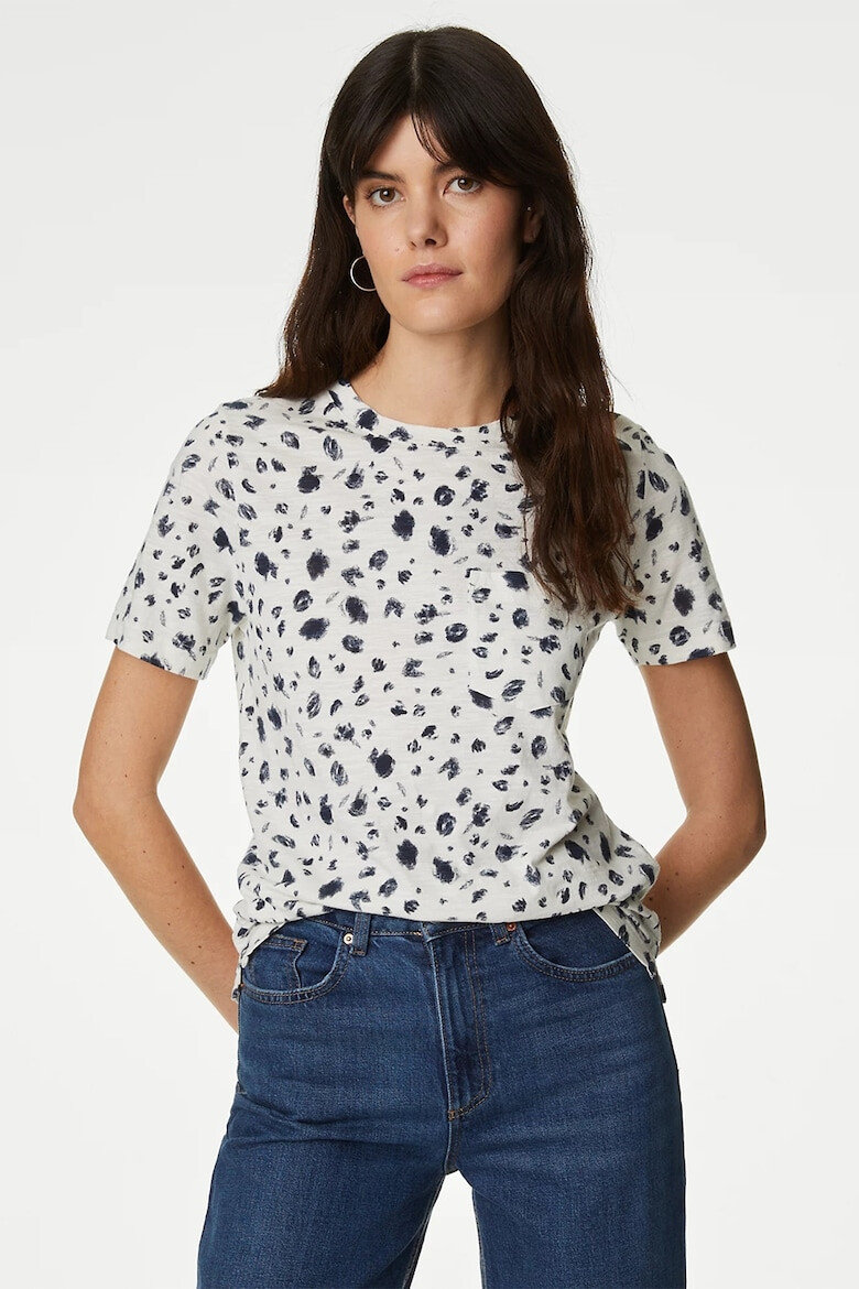 Marks & Spencer Tricou din bumbac cu model abstract - Pled.ro