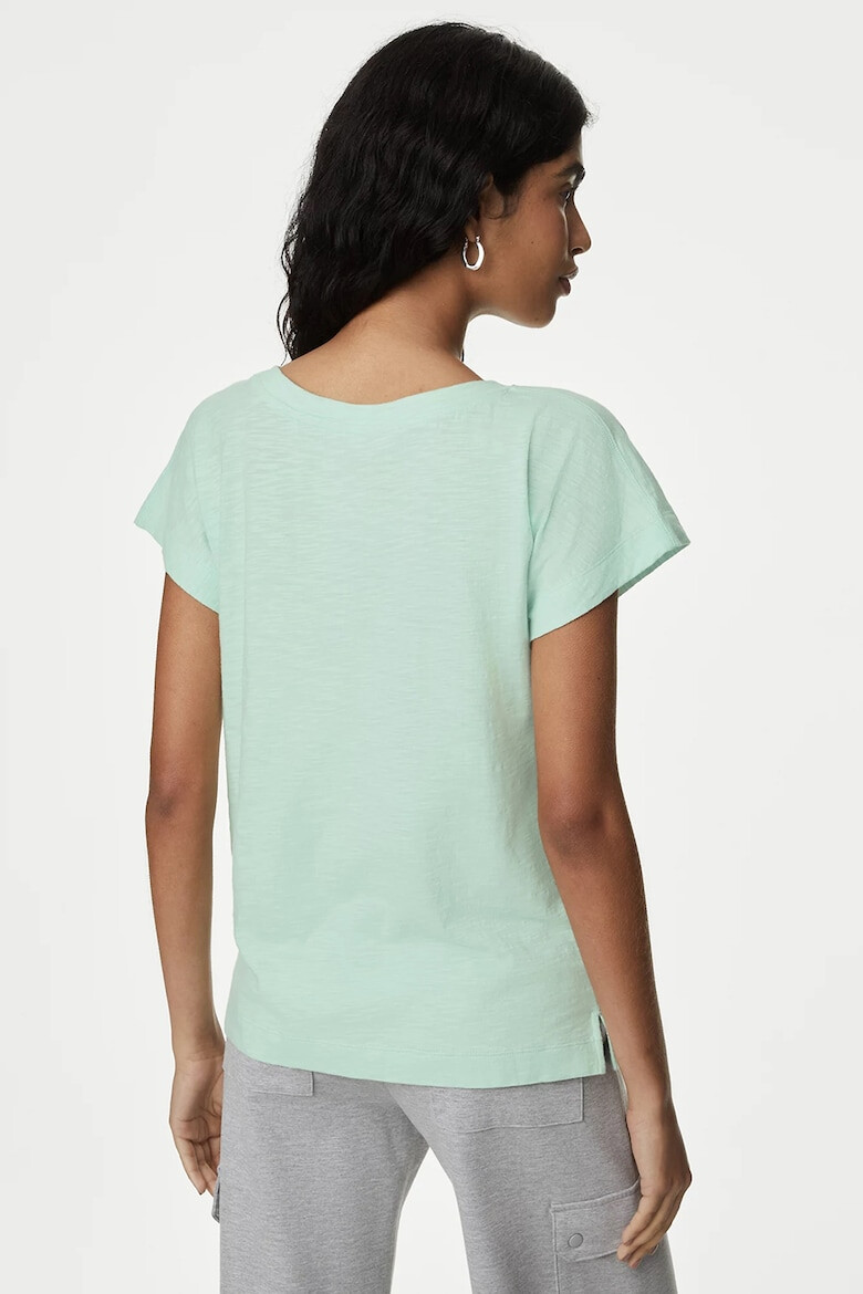 Marks & Spencer Tricou uni de bumbac cu decolteu rotund - Pled.ro