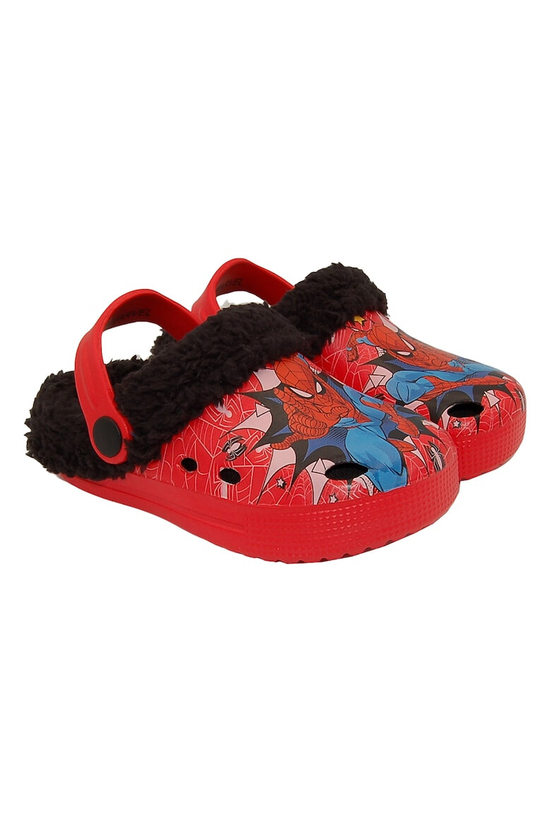 Marvel Saboti slingback cu captuseala teddy Spider-Man - Pled.ro