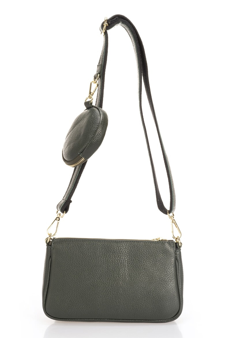 Massimo Castelli Geanta crossbody de piele cu aspect granulat - Pled.ro