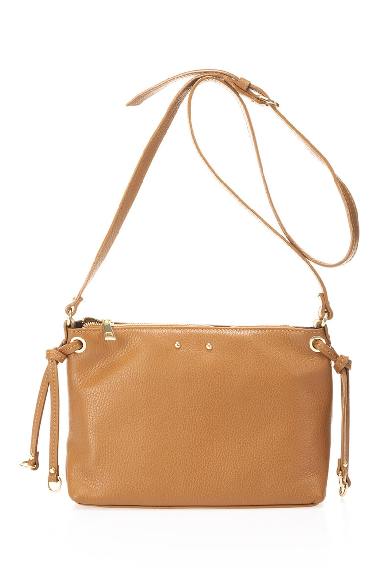 Massimo Castelli Geanta crossbody de piele cu fermoar - Pled.ro