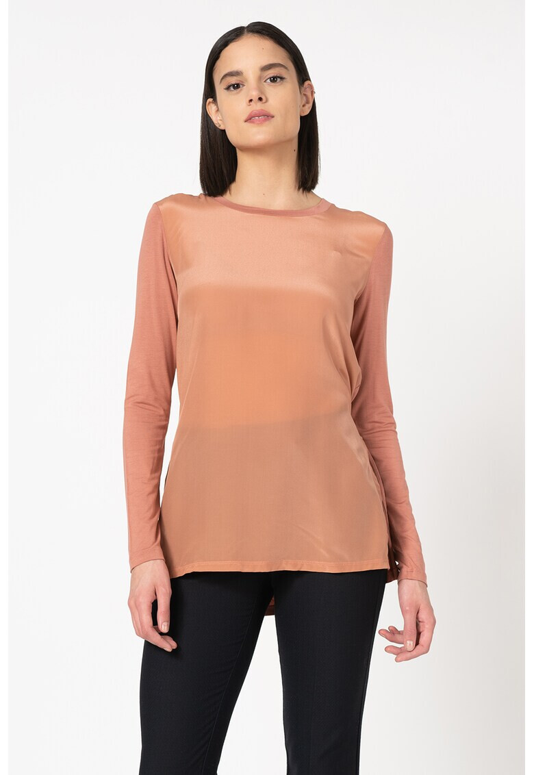 Max&Co Bluza din amestec de matase cu slituri laterale Creta - Pled.ro