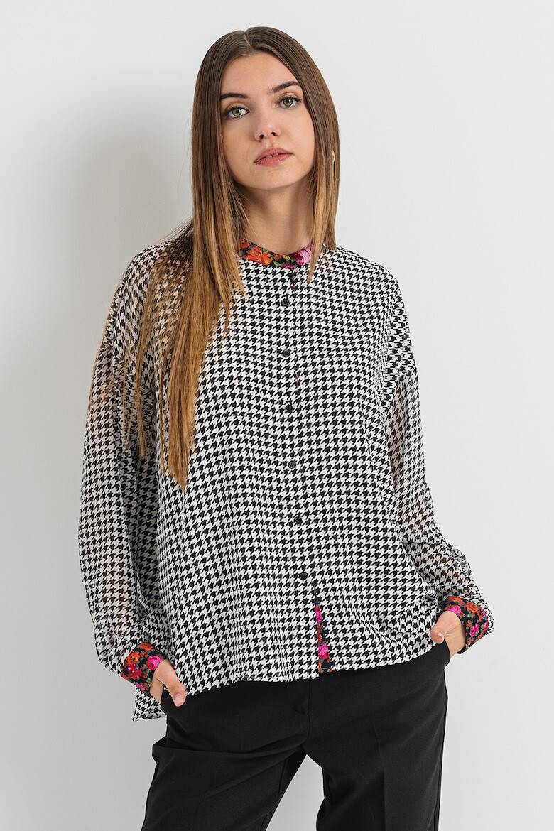 Max&Co Camasa cu model houndstooth Miocene - Pled.ro