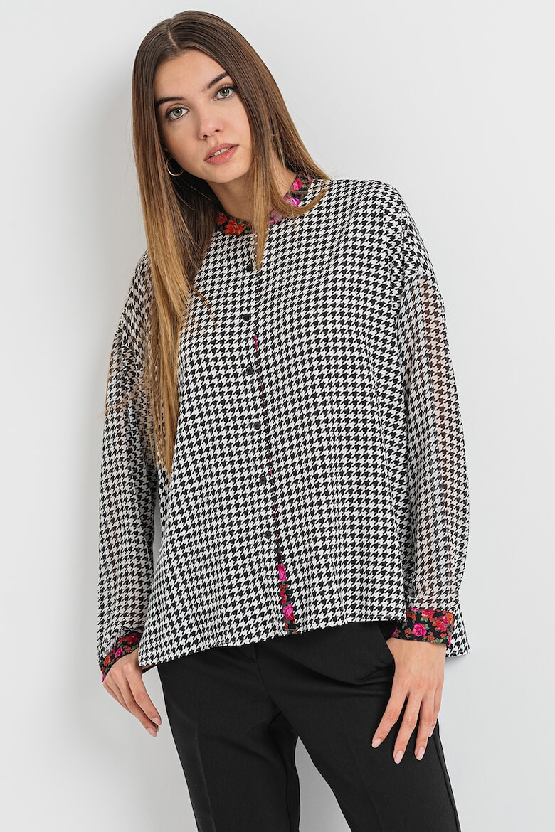 Max&Co Camasa cu model houndstooth Miocene - Pled.ro