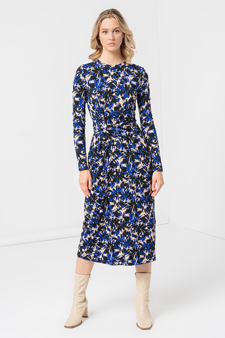 Max&Co Rochie midi cu imprimeu floral si abstract - Pled.ro