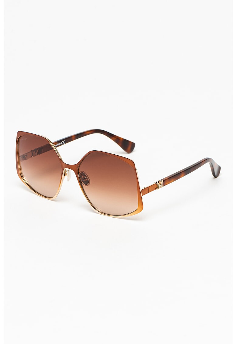 Max Mara Ochelari de soare in forma geometrica cu lentile in degrade - Pled.ro