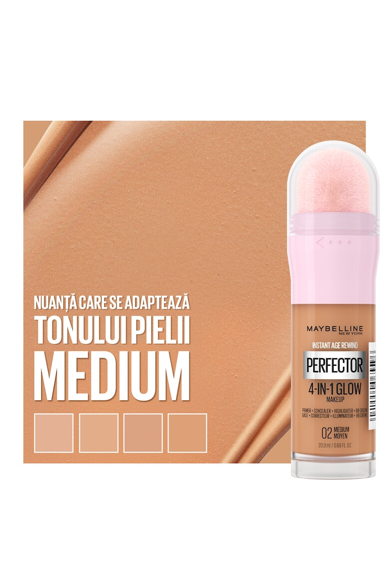 Maybelline NY Machiaj iluminator Maybelline New York Instant Anti Age Perfector 4-in-1 baza corector iluminator bb cream nuanta 02 Medium 20 ml - Pled.ro