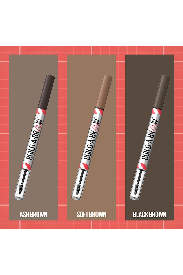 Maybelline NY Produs 2 in 1 marker de sprancene + gel de fixare Maybelline New York Build a brow 259 Ash Brown 14 gr - Pled.ro