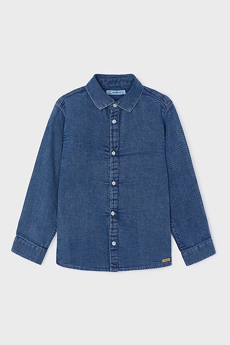 Mayoral Camasa din material chambray cu guler ascutit - Pled.ro