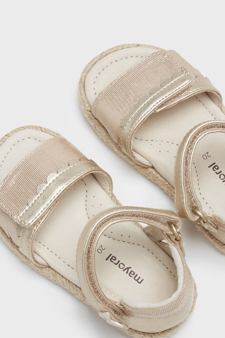 Mayoral Sandale tip espadrile de piele ecologica si material textil cu velcro - Pled.ro