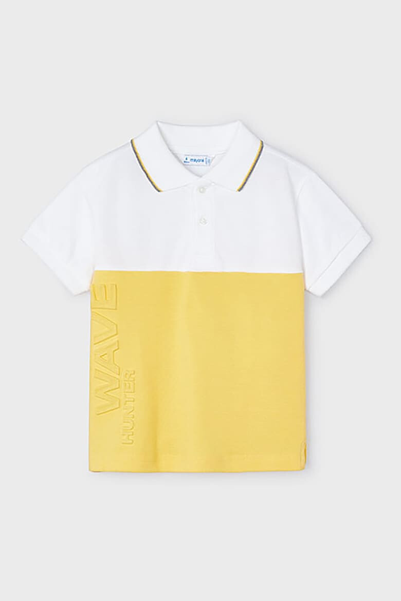 Mayoral Tricou polo cu text in relief - Pled.ro