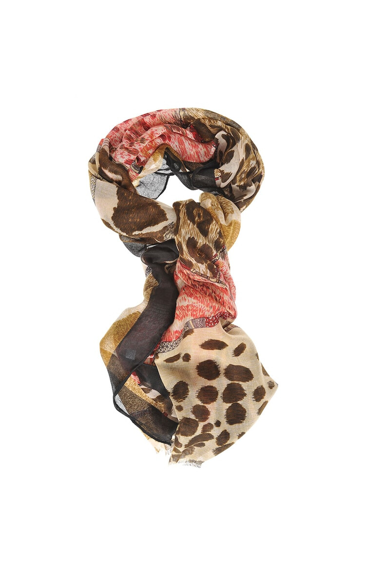 Meli Melo Esarfa multicolora cu model animal print - Pled.ro