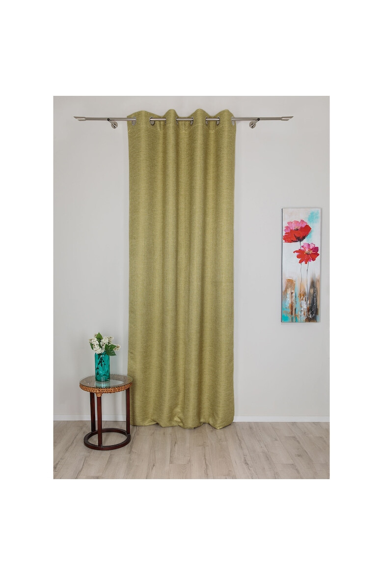 Mendola Draperie Atacama Interior cu inele dimout 140x260 cm verde - Pled.ro