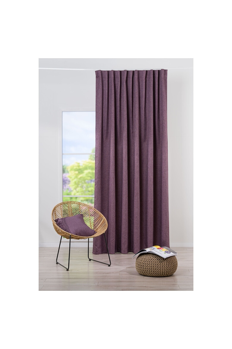 Mendola Draperie Atacama Interior cu rejansa valuri dimout 210x260 cm mov - Pled.ro