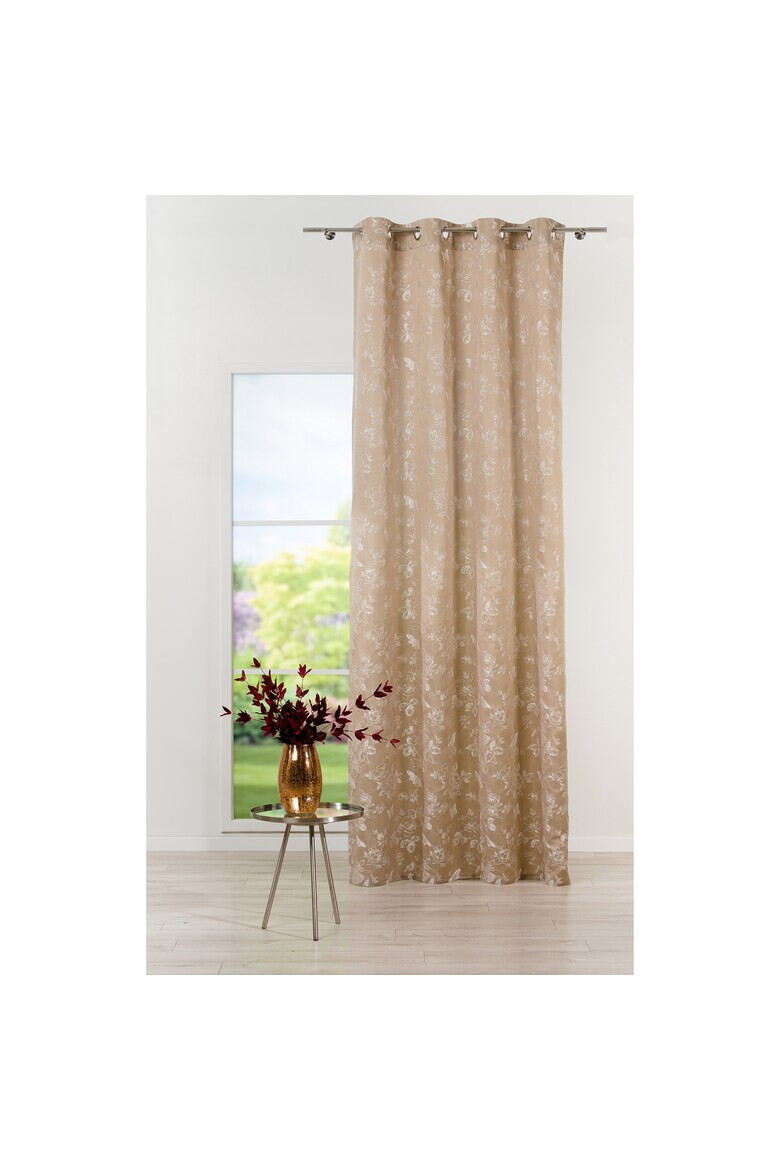 Mendola Draperie Lillies Interior cu inele 135x260 cm bej - Pled.ro