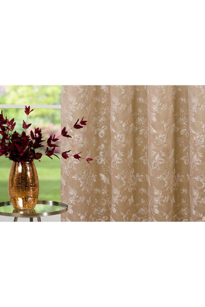 Mendola Draperie Lillies Interior cu inele 135x260 cm bej - Pled.ro