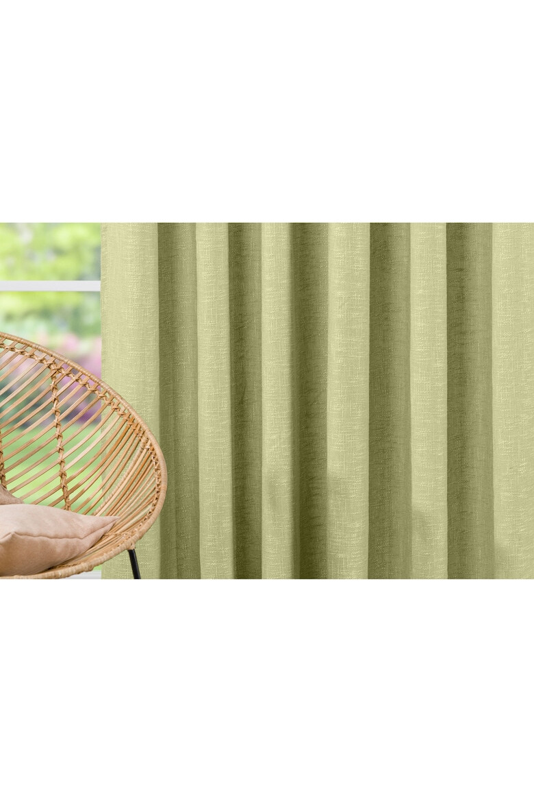 Mendola Draperie Riva Interior cu rejansa natur 210x245 cm verde - Pled.ro