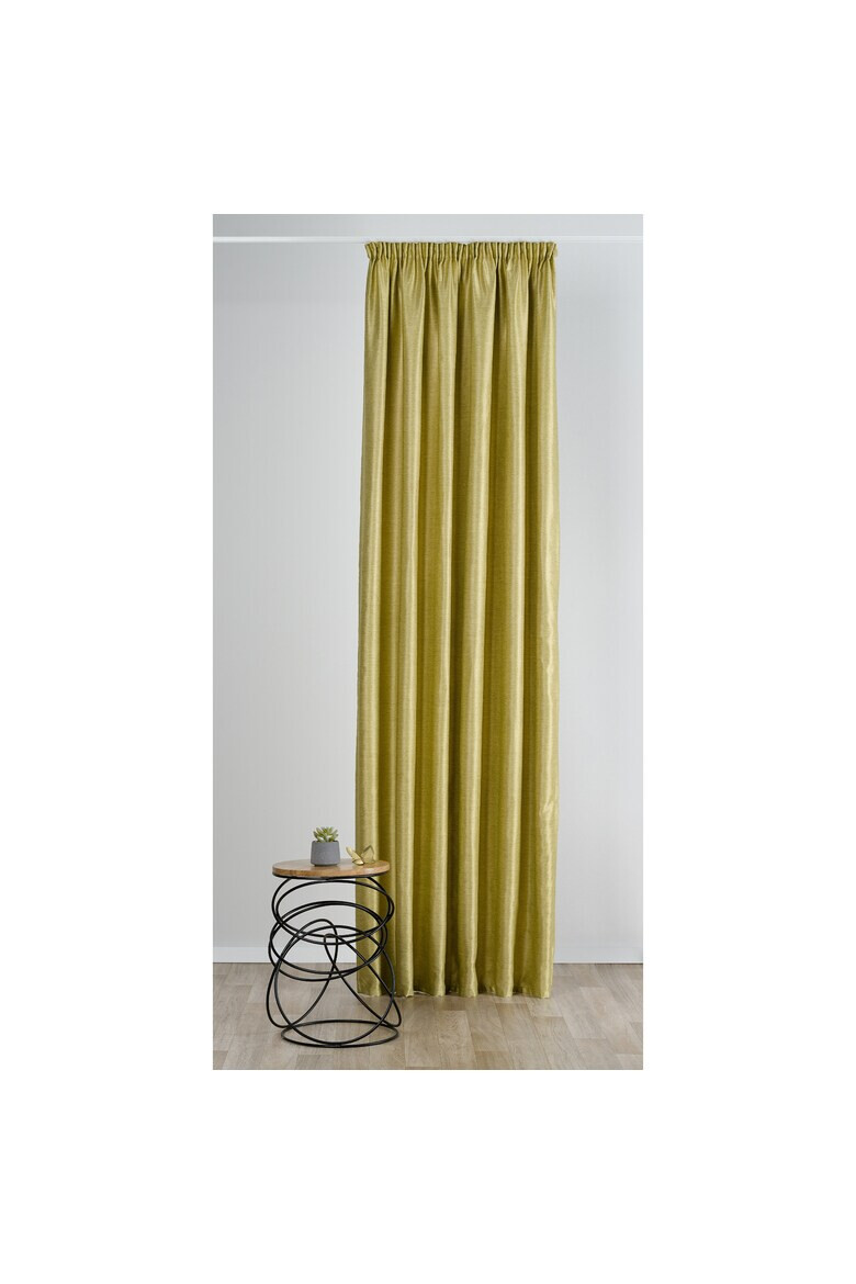 Mendola Draperie Toronto Interior cu rejansa valuri jacquard 210x260 cm lime - Pled.ro