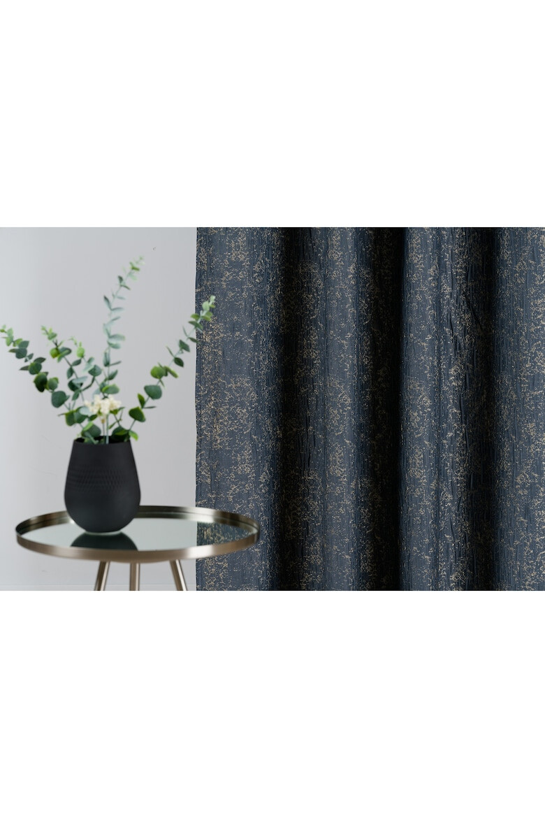 Mendola Draperie Wayland Interior cu rejansa valuri jacquard 135x280 cm albastru - Pled.ro