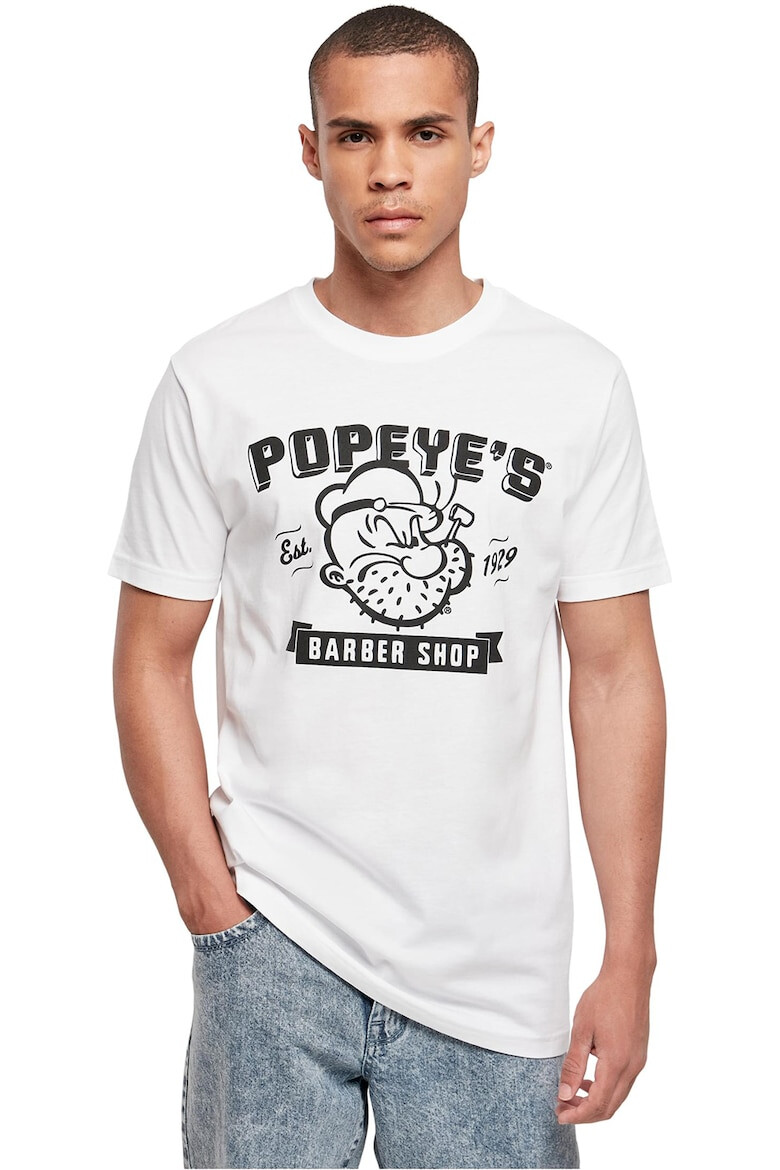 Merchcode Tricou cu decolteu la baza gatului si imprimeu Pop-Eye - Pled.ro