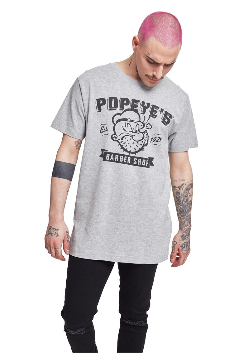 Merchcode Tricou cu decolteu la baza gatului si imprimeu Pop-Eye - Pled.ro