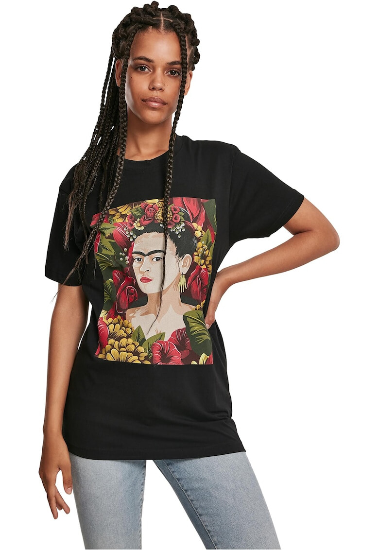 Merchcode Tricou de bumbac cu potret Frida Kahlo - Pled.ro