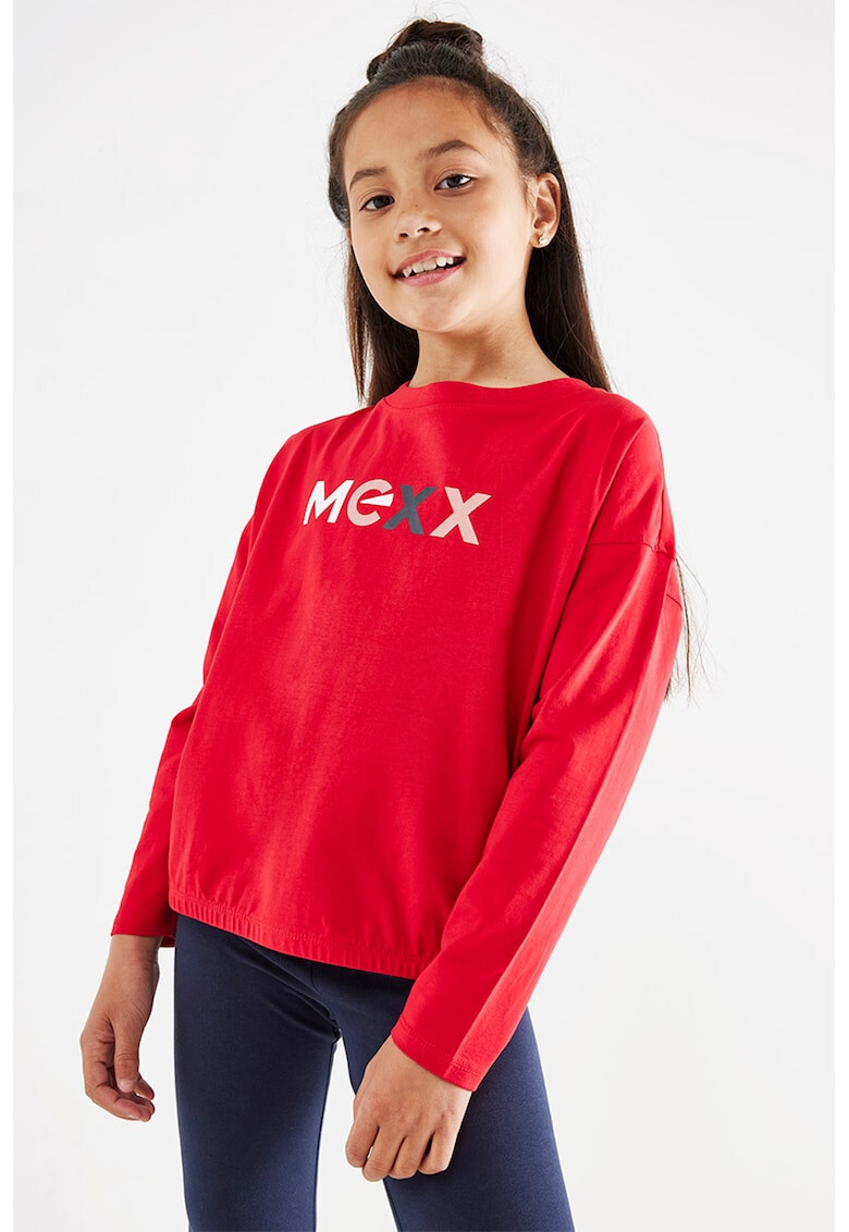 Mexx Bluza sport cu imprimeu logo si maneci cazute - Pled.ro