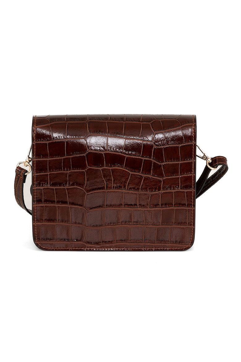 Mia Tomazzi Geanta crossbody din piele cu aspect de piele de crocodil Baguttino - Pled.ro