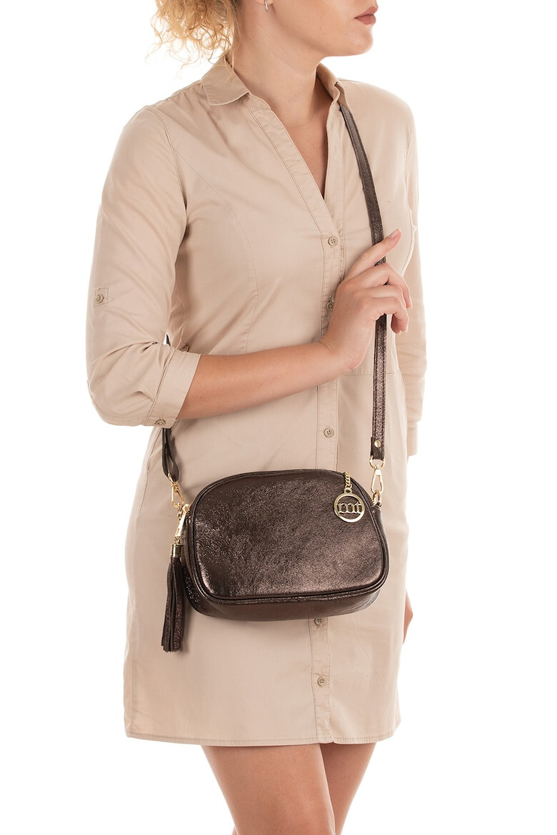 Mia Tomazzi Geanta crossbody din piele cu trei compartimente - Pled.ro