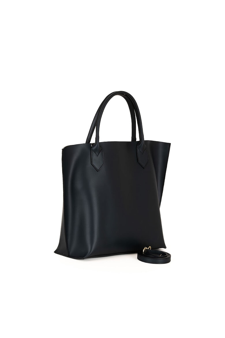 Mia Tomazzi Geanta shopper din piele cu accesoriu logo - Pled.ro