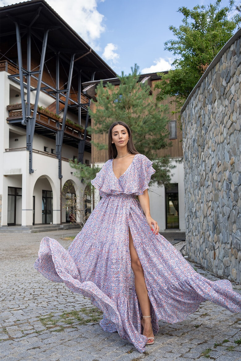 MIAU by Clara Rotescu Rochie maxi cu imprimeu floral Rada - Pled.ro