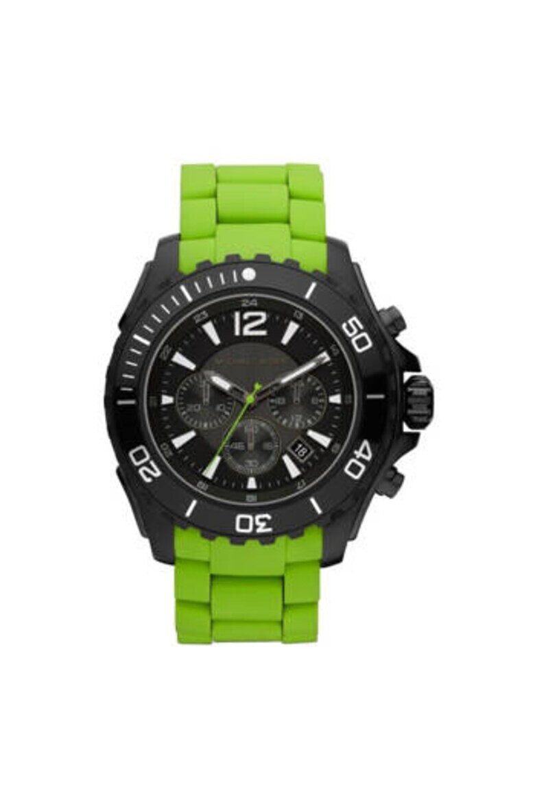 Michael Kors Ceas barbati Otel/Cauciuc 47mm Verde/Negru - Pled.ro