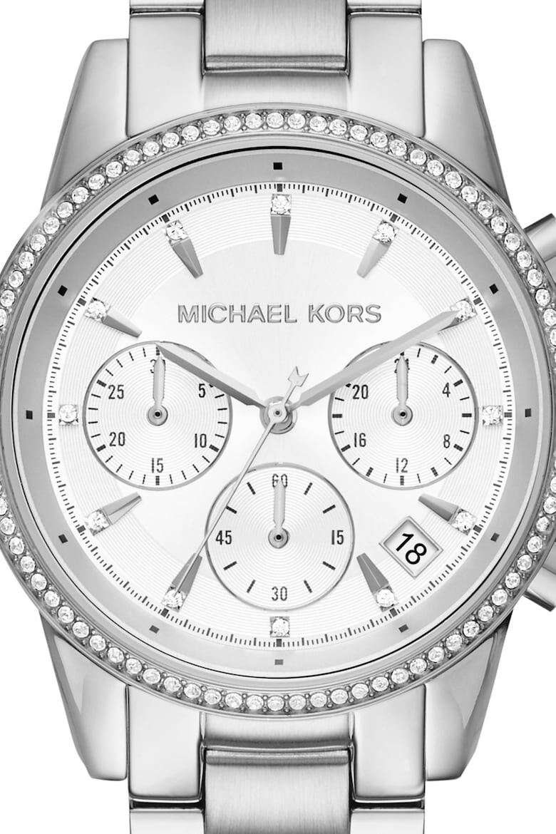 Michael Kors Ceas cronograf din otel inoxidabil decorat cu cristale Ritz - Pled.ro