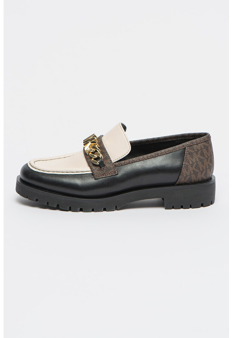 Michael Kors Pantofi loafer cu model colorblock si detaliu din lant - Pled.ro