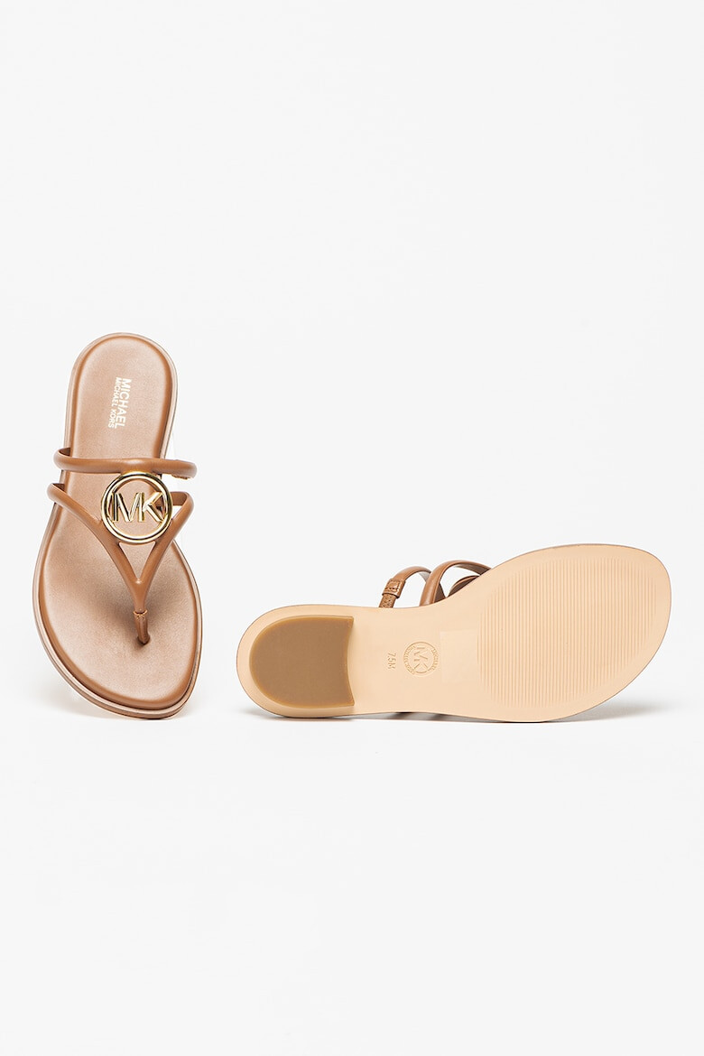 Michael Kors Papuci flip-flop din piele cu logo metalic Hampton - Pled.ro