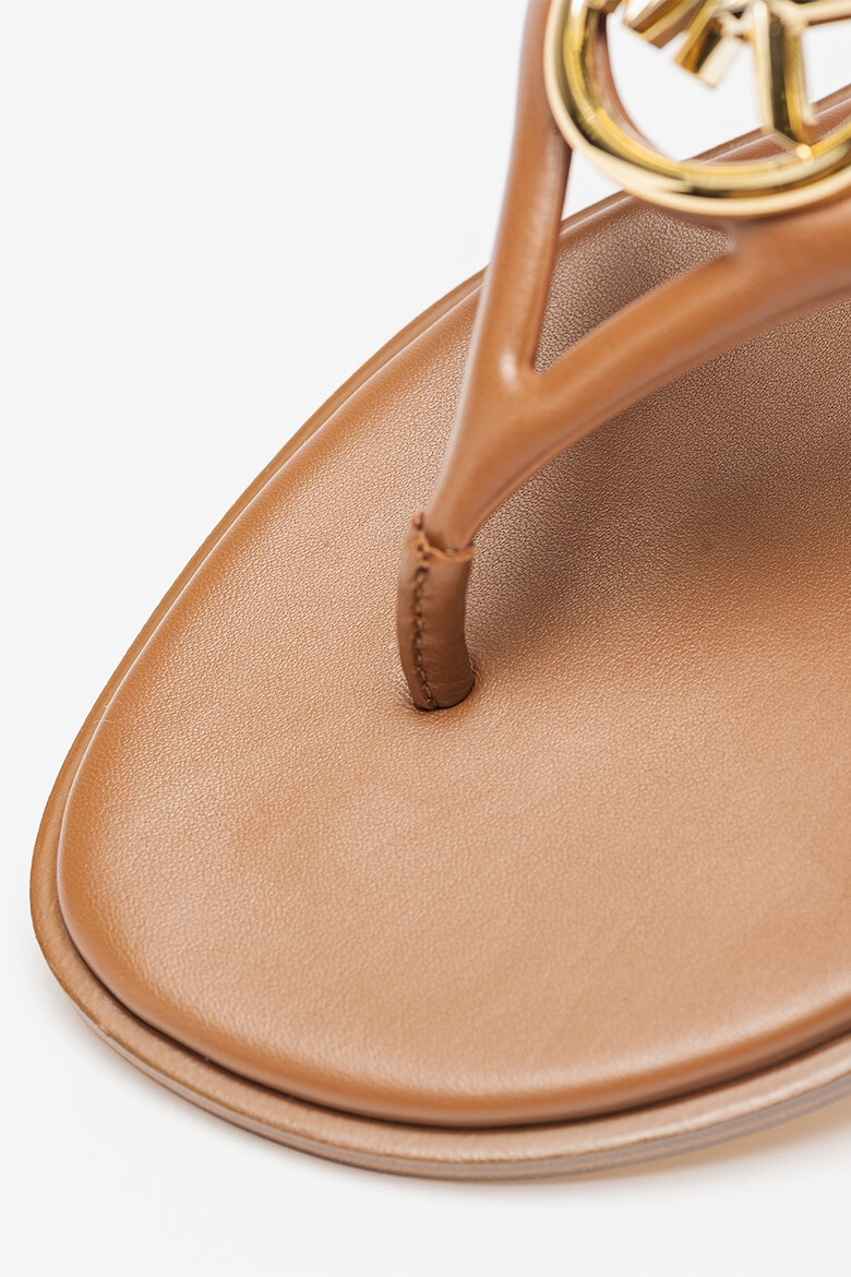 Michael Kors Papuci flip-flop din piele cu logo metalic Hampton - Pled.ro