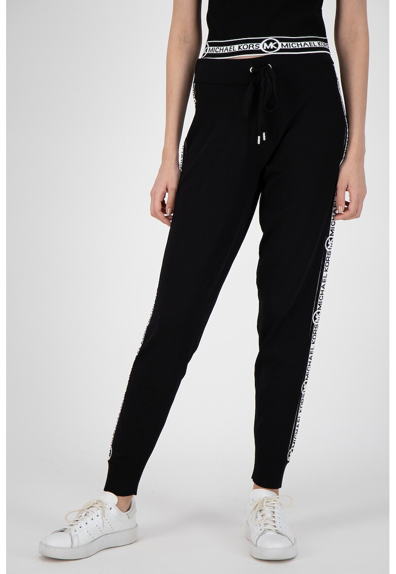 Michael Michael Kors Pantaloni sport cu snur de ajustare si logo pe partile laterale - Pled.ro