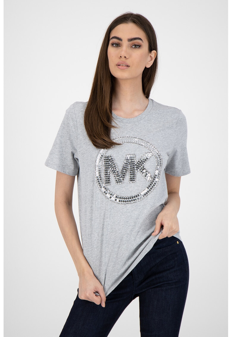 Michael Michael Kors Tricou de bumbac organic cu logo cu paiete - Pled.ro