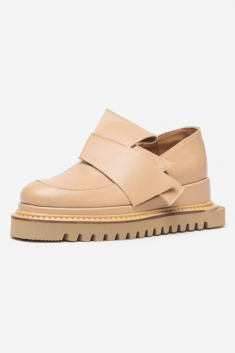 Mihaela Glavan Pantofi loafer wedge de piele - Pled.ro