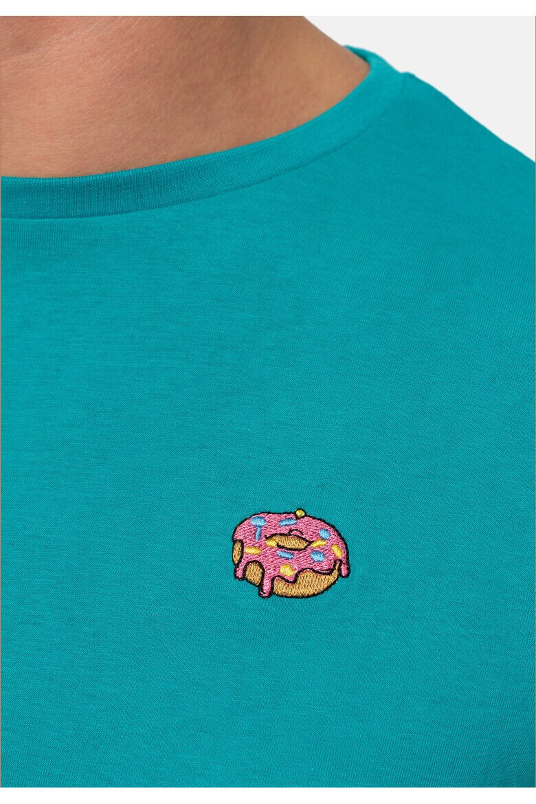 Mikon Tricou cu broderie pe piept Donut 2967 - Pled.ro