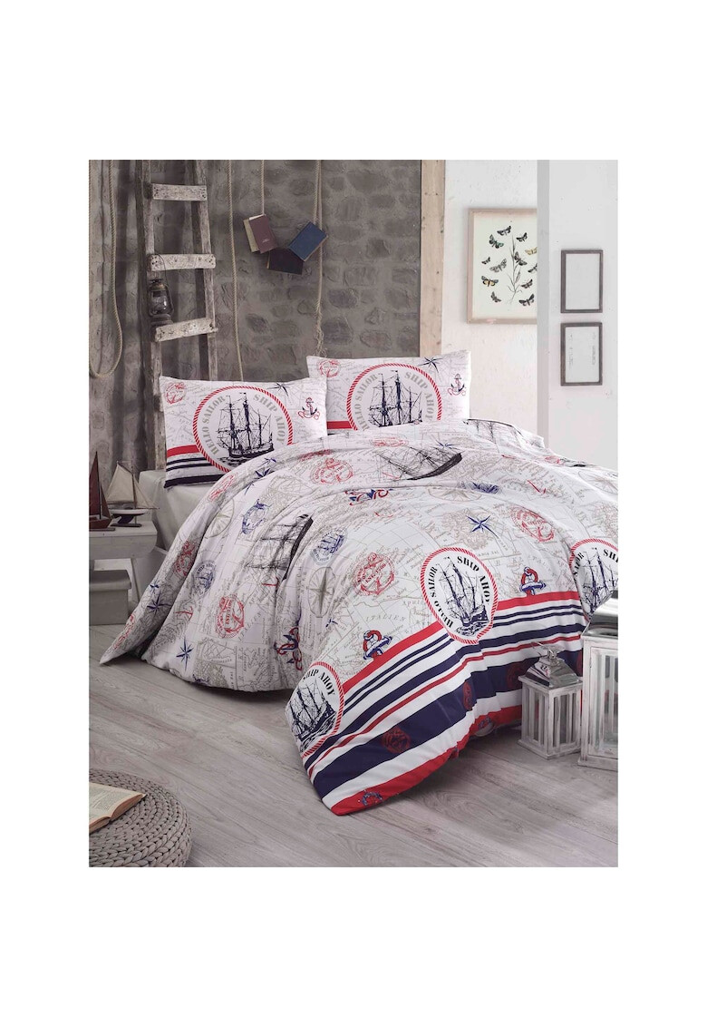 Miss Mina Lenjerie de pat Fairway Latte pentru 2 persoane polycotton 200x220 cm - Pled.ro