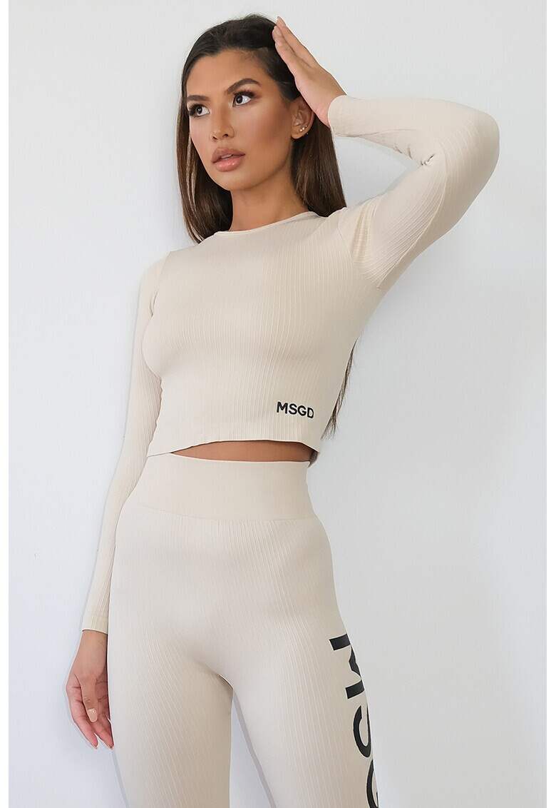 Missguided Bluza crop cu striatii - Pled.ro