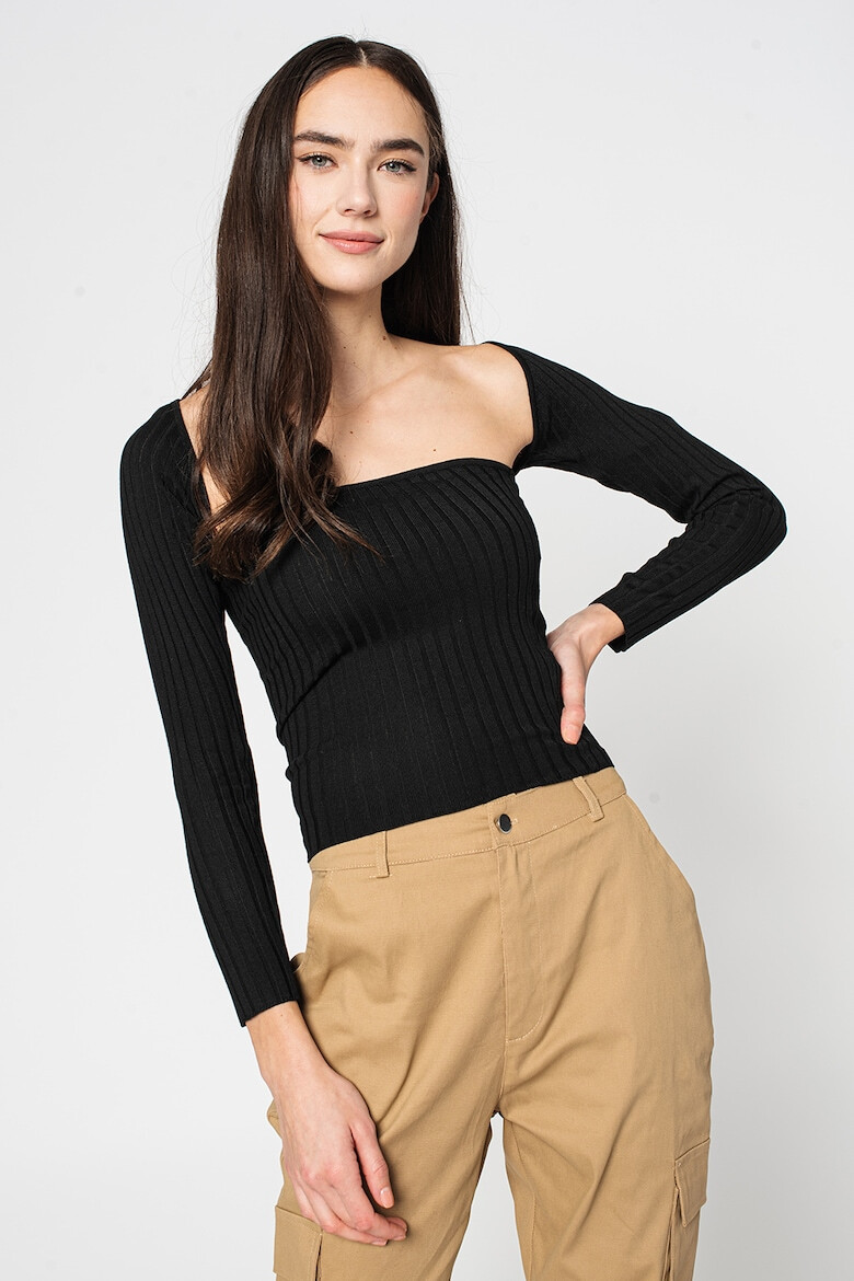 Missguided Bluza cu aspect striat si model convertibil - Pled.ro