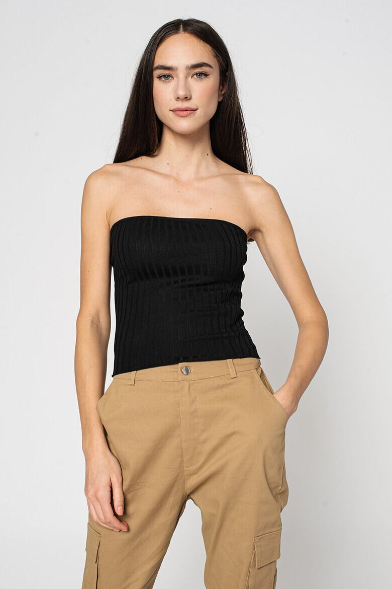 Missguided Bluza cu aspect striat si model convertibil - Pled.ro