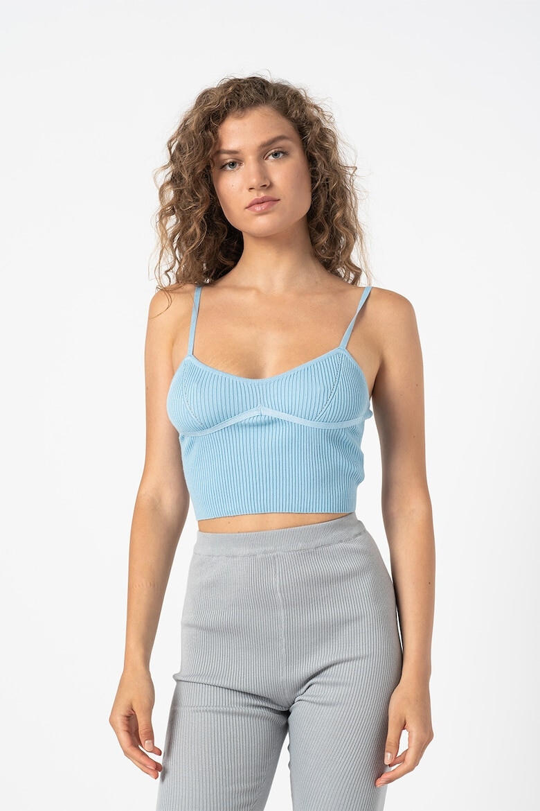 Missguided Top crop cu aspect striat - Pled.ro