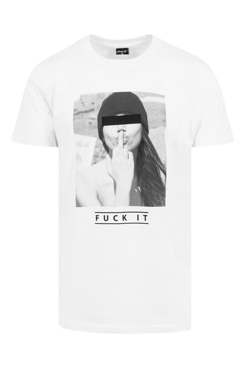 Mister tee ter teeTricou unisex cu decolteu la baza gatului si imprimeu foto - Pled.ro