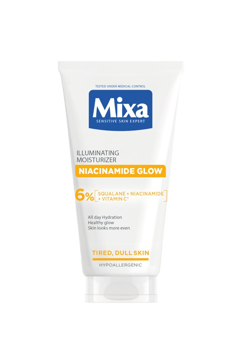 Mixa Crema hidratanta iluminatoare Niacinamide Glow cu niacinamide vitamina C si scualan 50 ml - Pled.ro