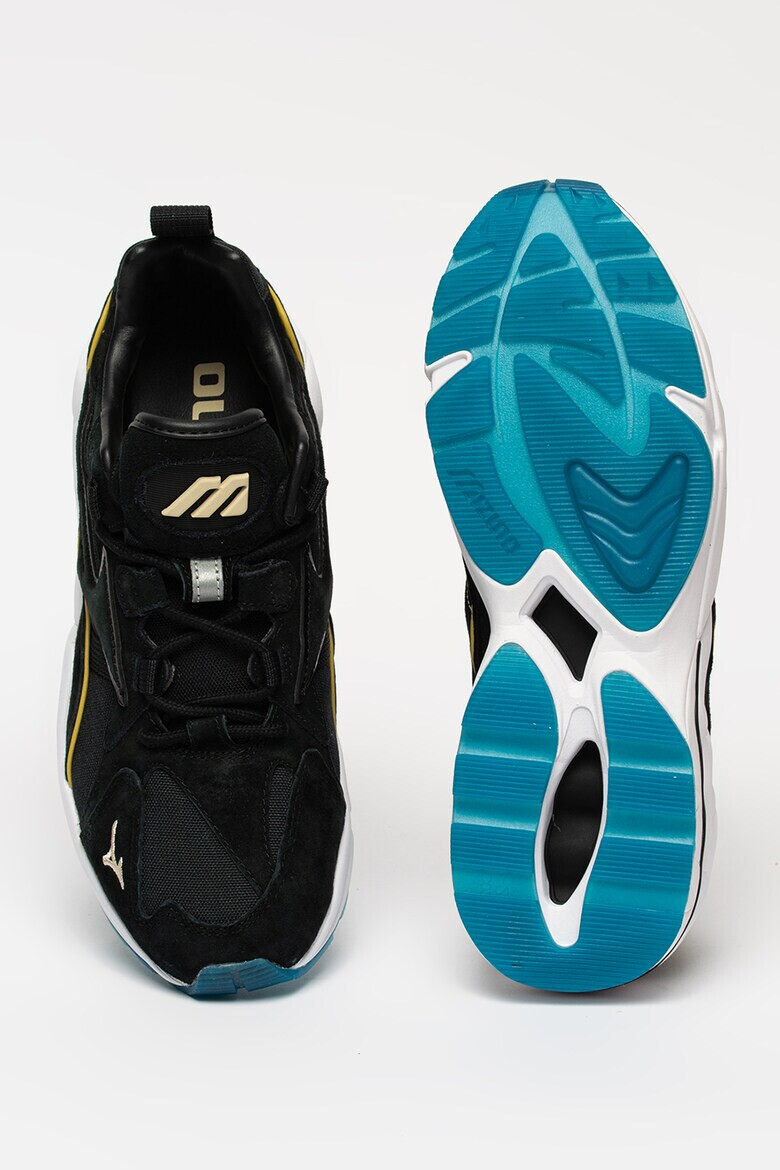 Mizuno Pantofi sport din piele intoarsa cu garnituri din plasa Wave Rider 1 - Pled.ro