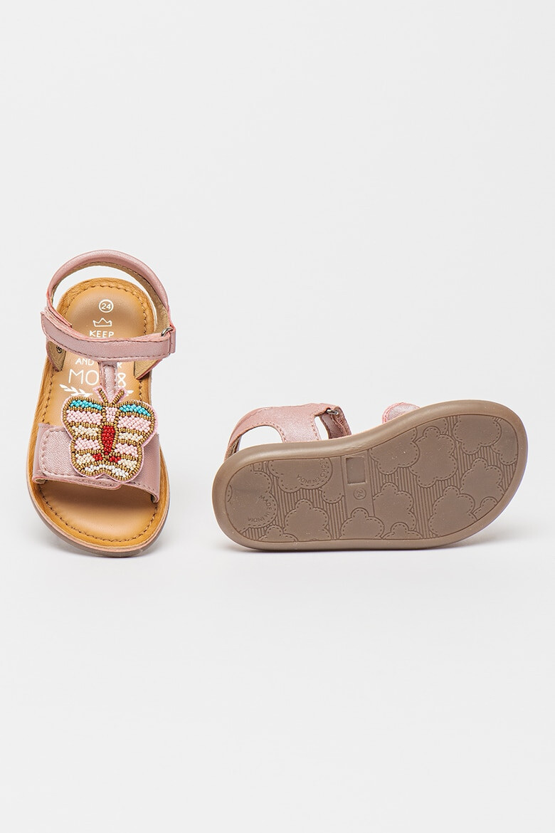 Mod8 kids Mod 8 kids Sandale de piele cu velcro si margele - Pled.ro